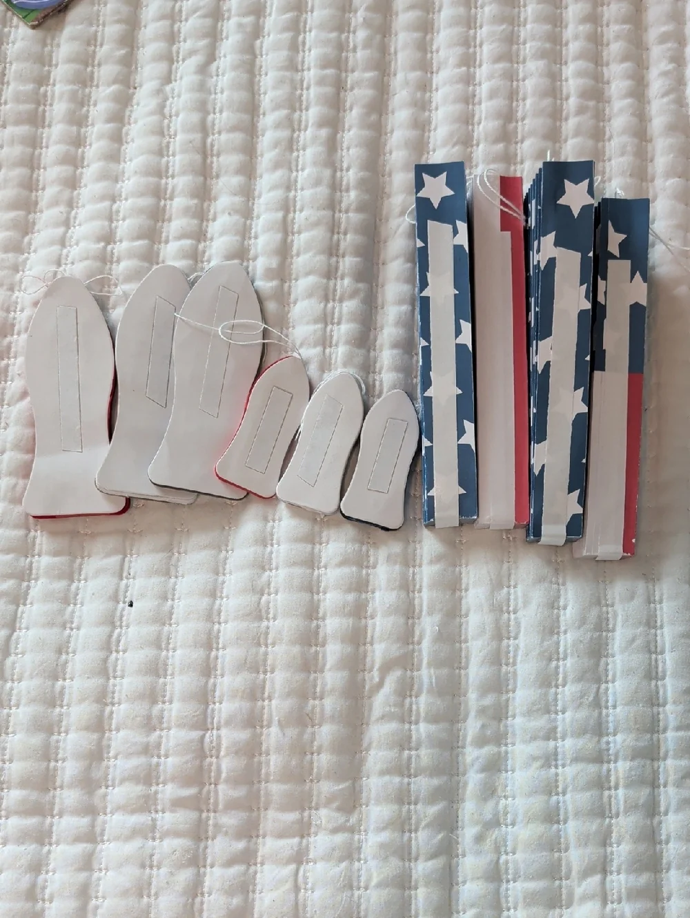 Red White and Blue Starburst Paper Fan Decoration set of 10
